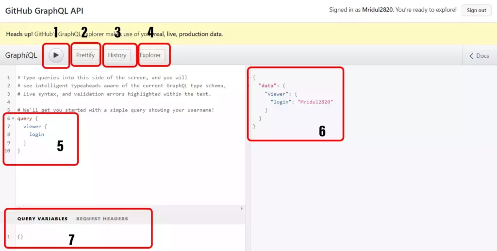 GraphQL-playground-for-GitHub-API