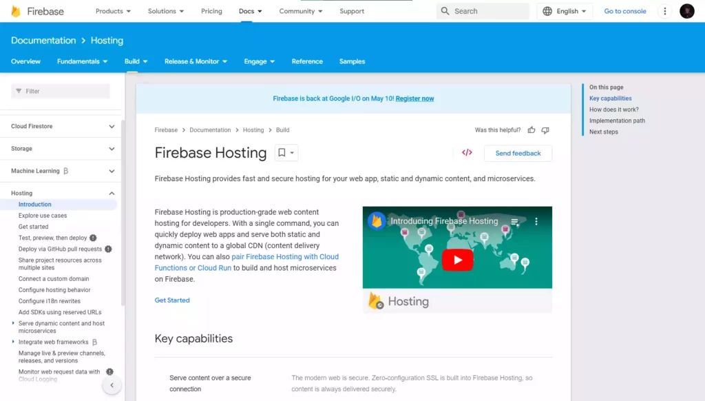 Firebase Hosting Docs