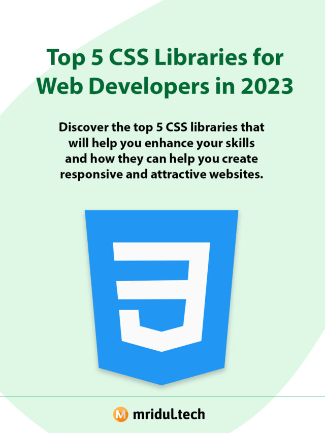 Top 5 CSS Libraries for Web Developers