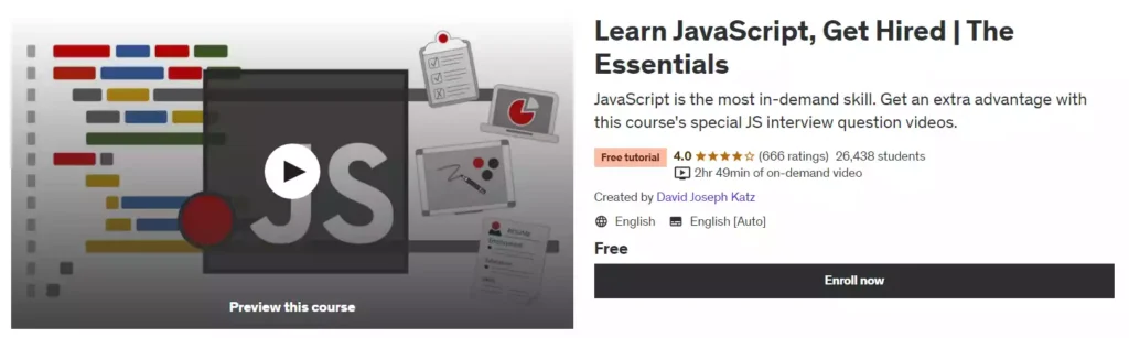 5. Learn JavaScript, Get Hired - The Essentials