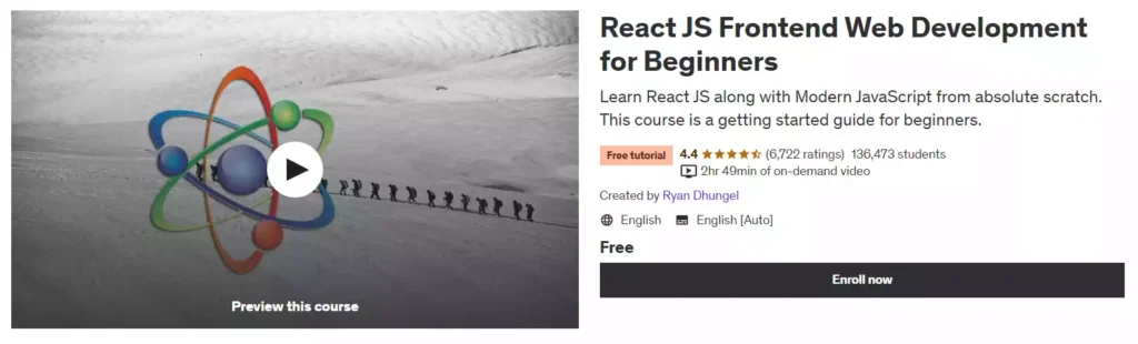 8. React JS Frontend Web Development for Beginners