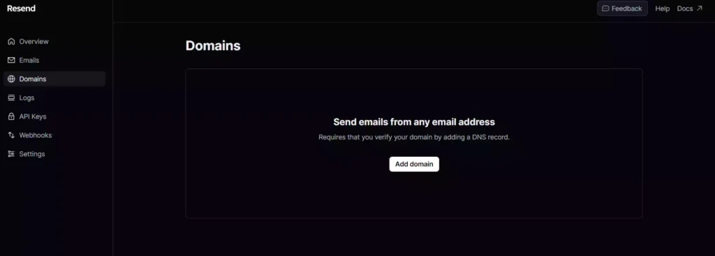 Add Custom Domain in Resend